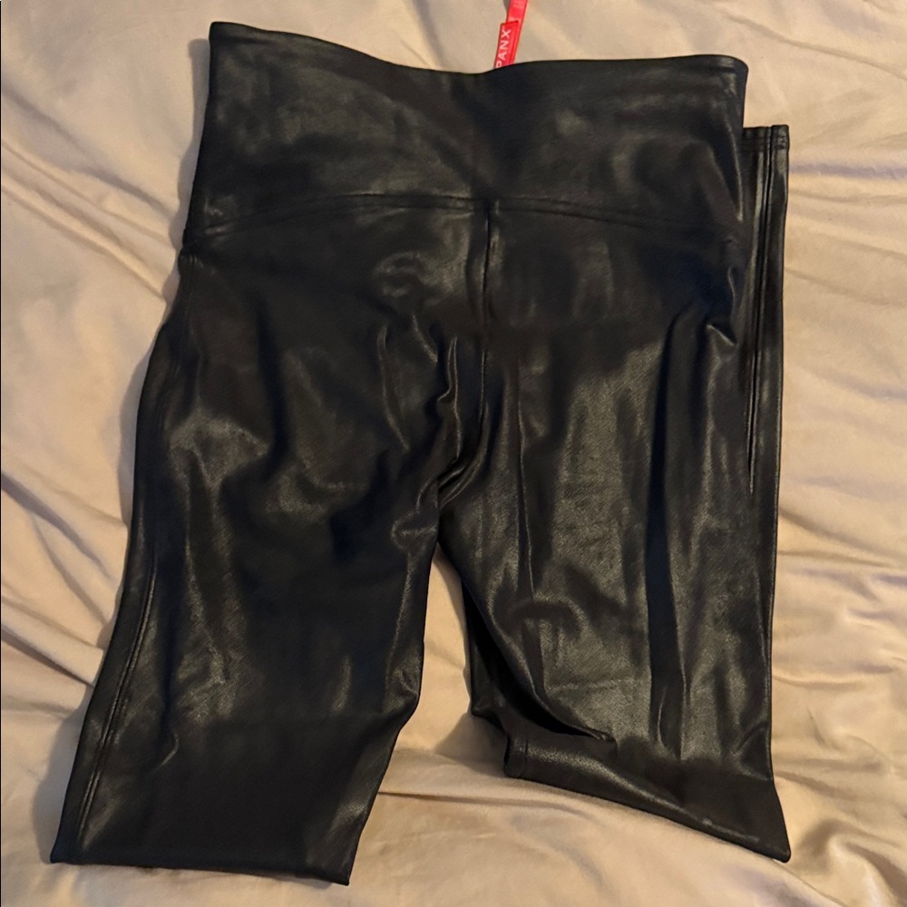 Spanx Black Faux Leather Leggings